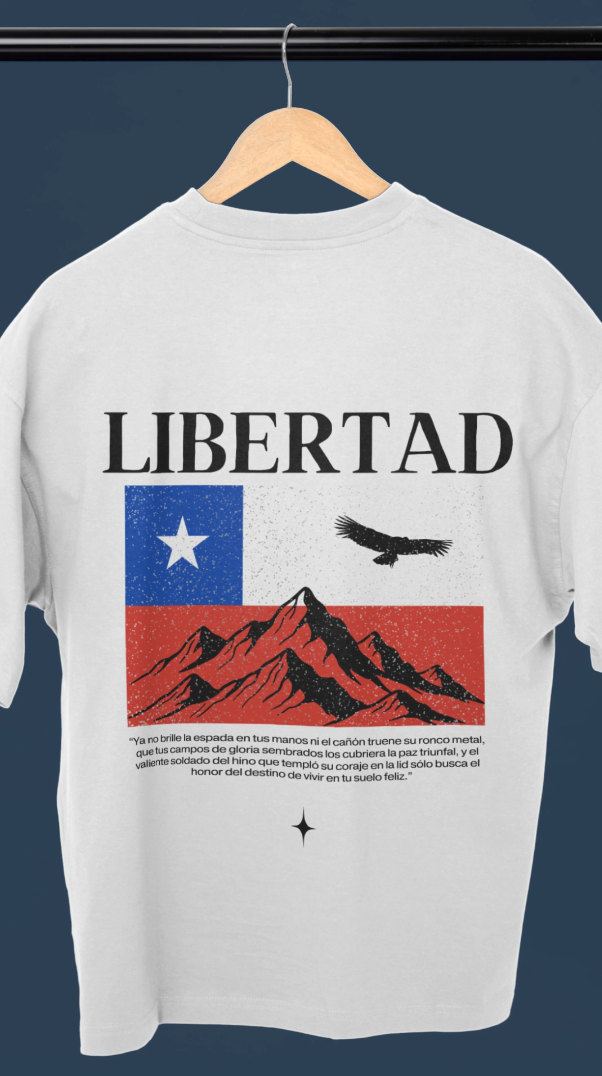 Polera LIBERTAD blanca